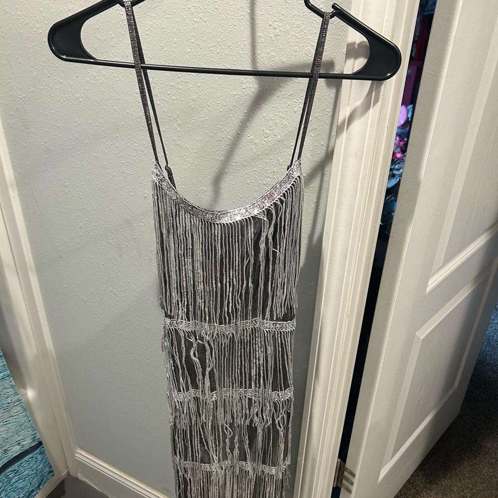 Silver Fringe Dress